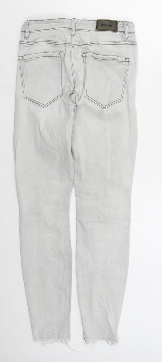 Womens UK Size 10 Stradivarius Regular Fit Skinny Grey Jeans