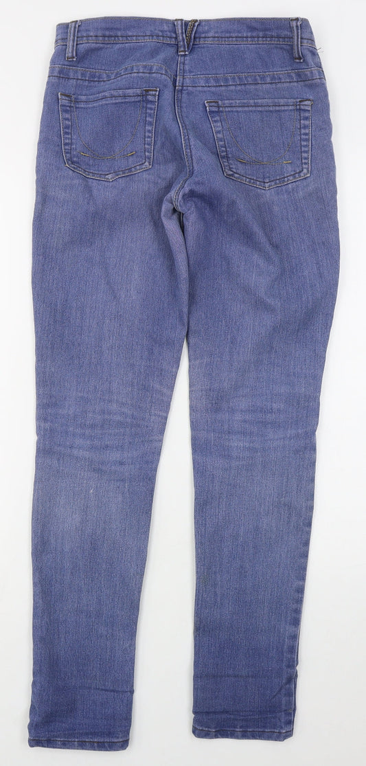 Denim Co Womens Blue Cotton Skinny Jeans Size 8 L30 in Regular Button