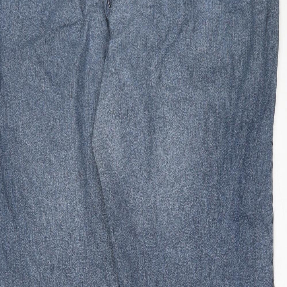 GARDEUR Womens Blue Cotton Straight Jeans Size 36 in L30 in Regular Button