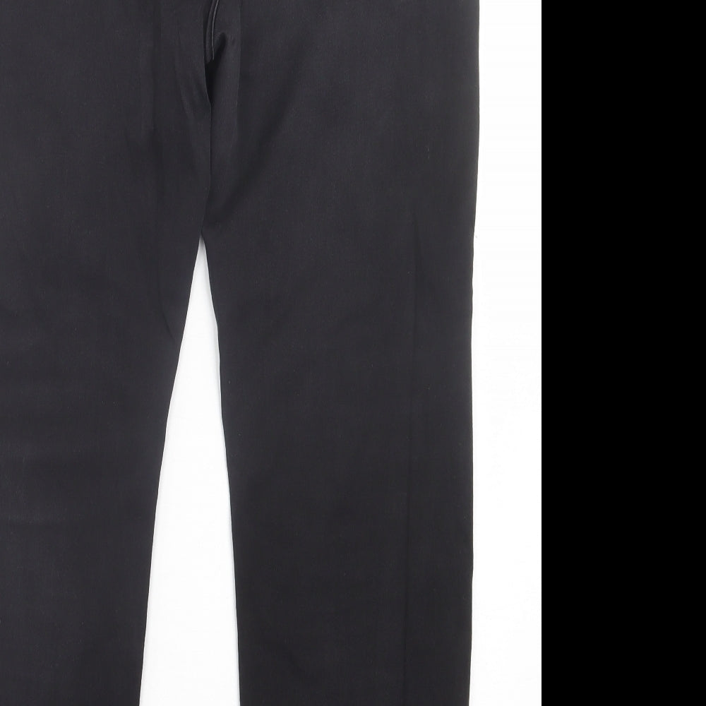 Per Una Womens Black Cotton Straight Jeans Size 36 in L27 in Regular Button