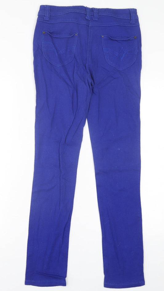 George Womens Blue Cotton Skinny Jeans Size 10 L30 in Regular Button