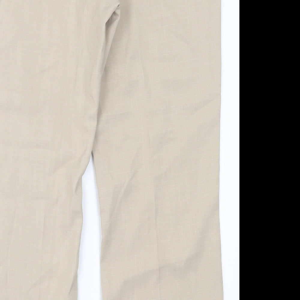 Autonomy Womens Beige Polyester Trousers Size 16 L29 in Regular Button