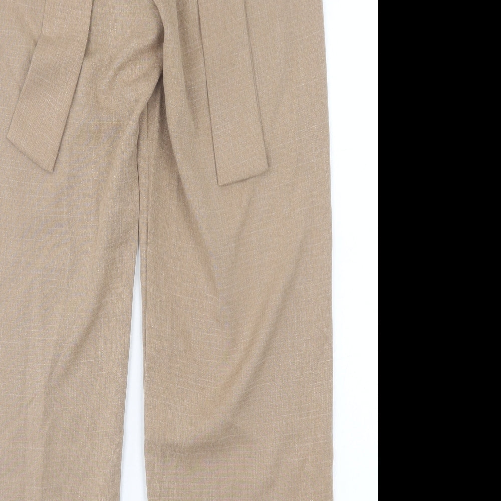 JLC Womens Brown Polyester Trousers Size L L29 in Regular Tie
