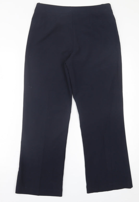 Womens UK Size 10 Preworn Regular Fit Blue Trousers