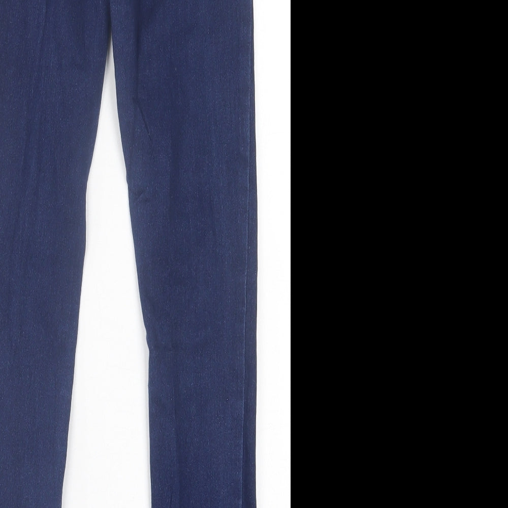 George Womens Blue Cotton Jegging Trousers Size 8 L28 in Regular