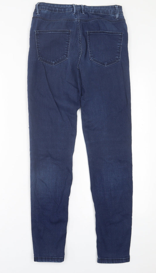ESMARA Womens Blue Cotton Skinny Jeans Size 30 in L30 in Regular Button