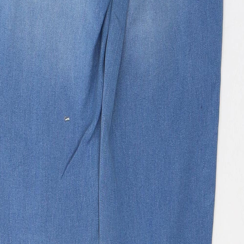 Denim & Co. Womens Blue Cotton Skinny Jeans Size 6 L34 in Regular Button