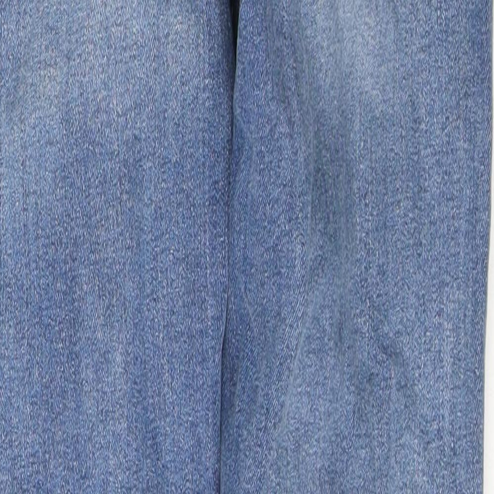 Denim & Co. Womens Blue Cotton Skinny Jeans Size 10 L29 in Regular Button
