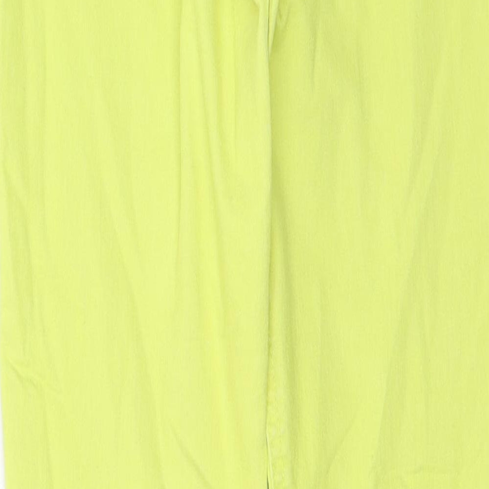 Johnnie B Womens Yellow Cotton Skinny Jeans Size 28 in L27 in Regular Button - Neon Yellow