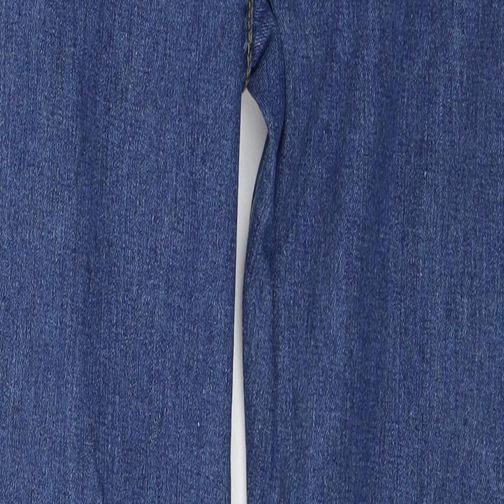 SheIn Womens Blue Cotton Straight Jeans Size L L32 in Regular Button