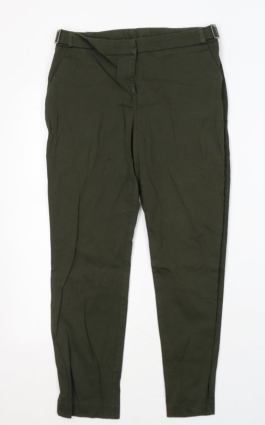 Womens UK Size 8 Dorothy Perkins Regular Fit Green Trousers