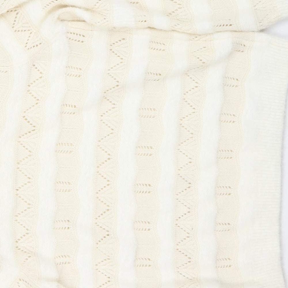 Womens UK Size M Matalan White Pullover Jumper