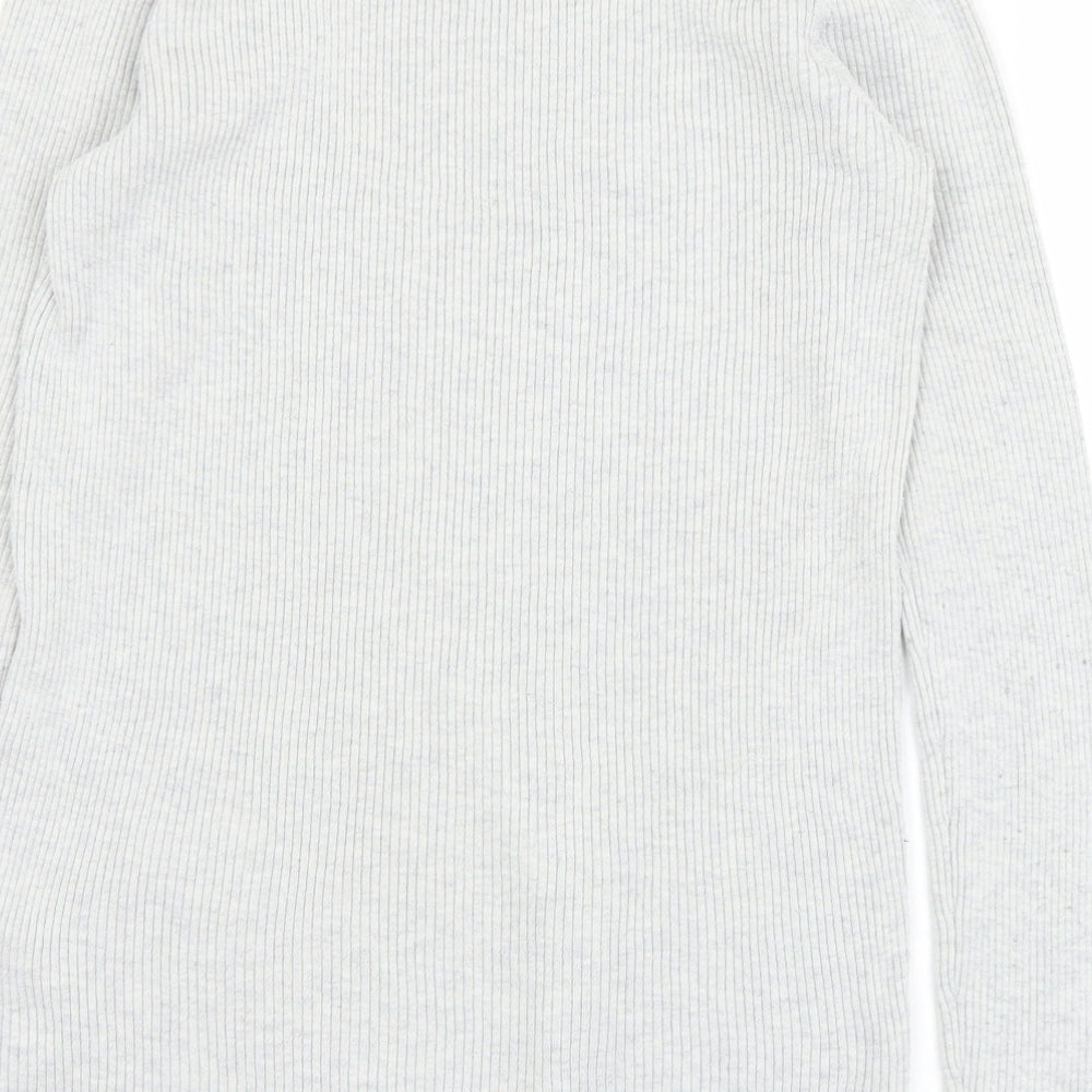 Gap Womens Grey Boat Neck Acrylic Pullover Jumper Size XS