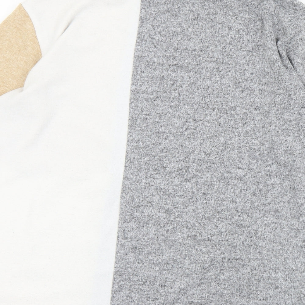 Nutmeg Womens Multicoloured Mock Neck Polyester Pullover Jumper Size 12