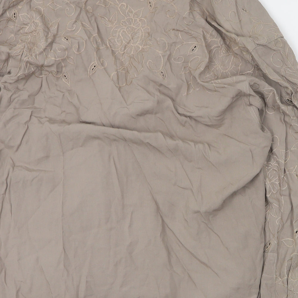 Womens UK Size 12 Together Brown Basic Blouse