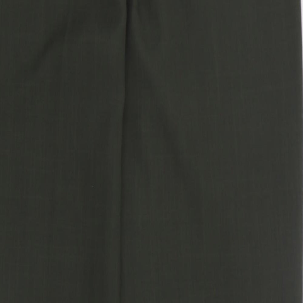 Womens UK Size 14 Select Regular Fit Dress Pants Green Trousers
