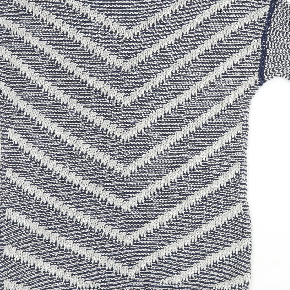 Womens UK Size S Per Una Blue Basic T-Shirt
