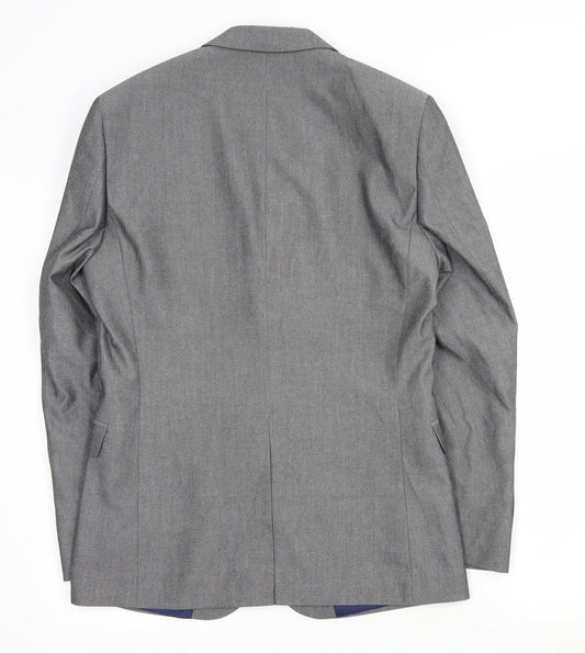F&F Mens Grey  Polyester Jacket Suit Jacket Size M
