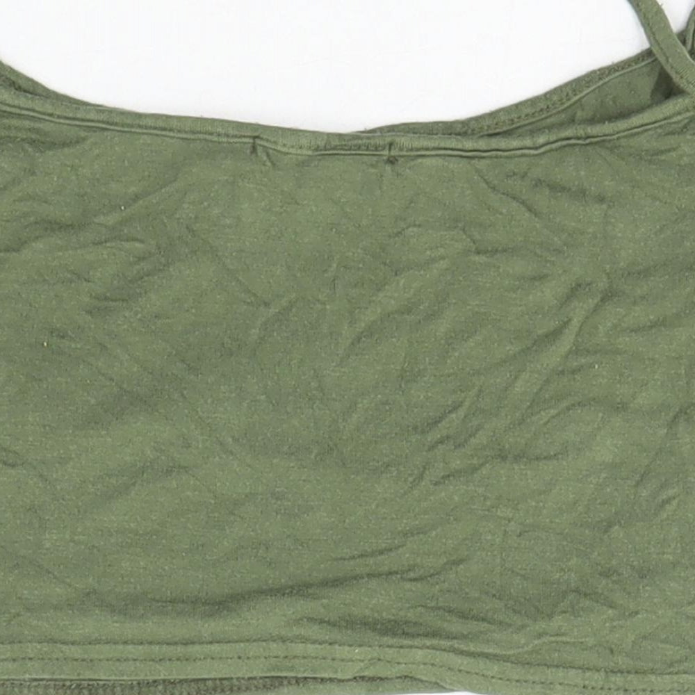 Womens UK Size 6 PRETTYLITTLETHING Green Basic Tank
