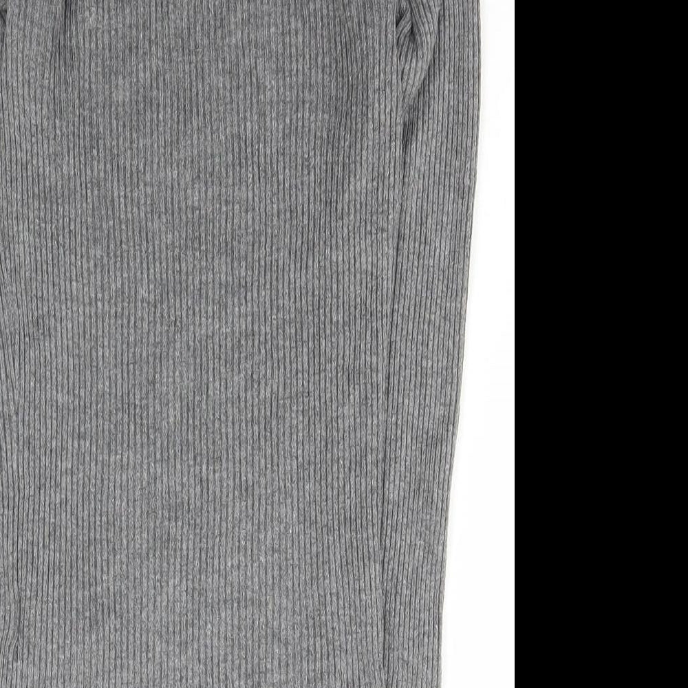 Primark Womens Grey High Neck Viscose Pullover Jumper Size XS