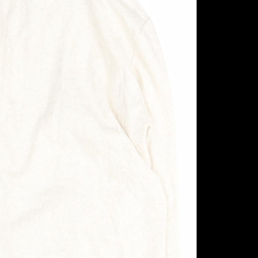 Primark Womens Beige Cotton Full Zip Hoodie Size 2XS Zip