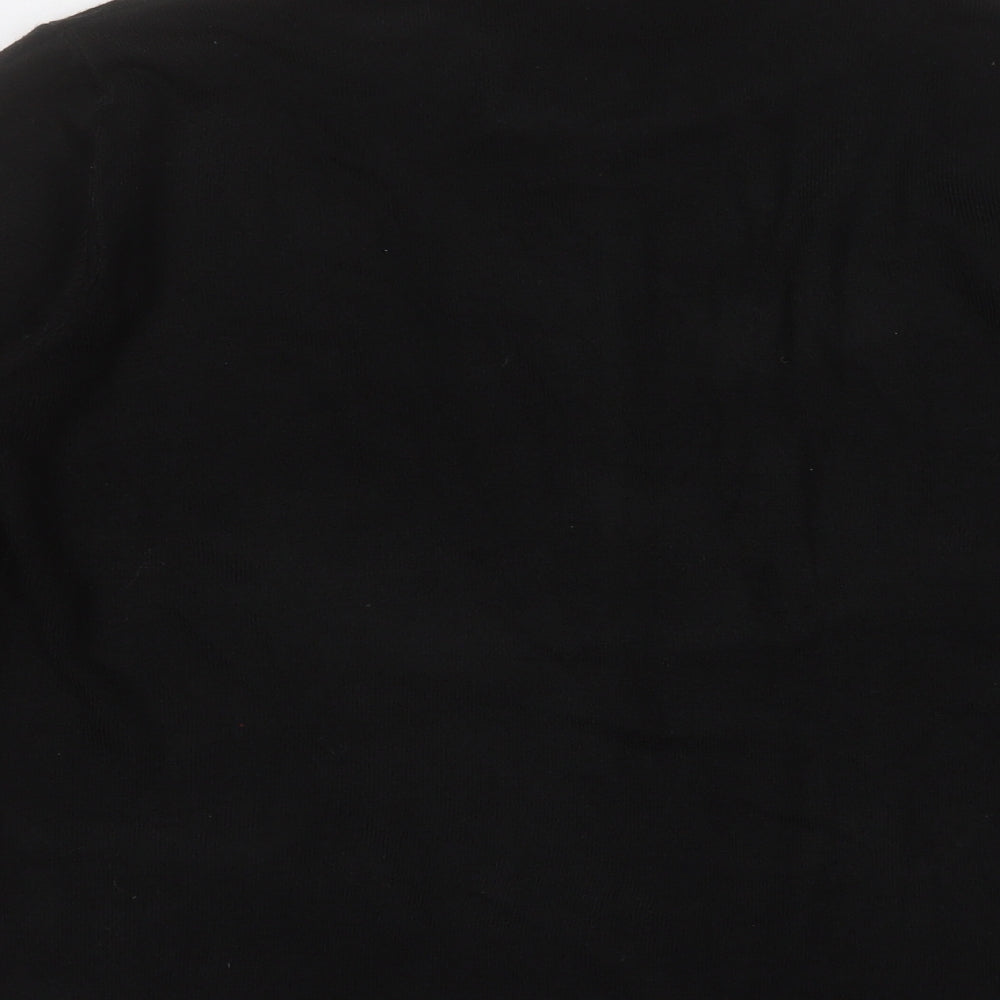 INTUITION Womens Black Mock Neck Acrylic Pullover Jumper Size 16