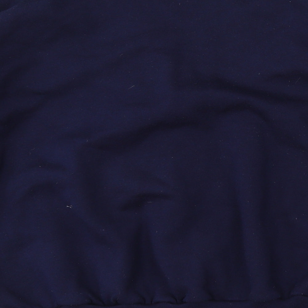 Uni Womens Blue V-Neck Acrylic Cardigan Jumper Size M