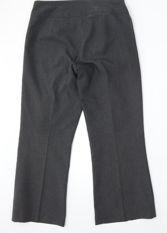 Womens UK Size 12 Papaya Regular Fit Grey Trousers