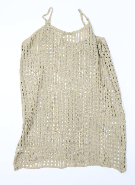 SheIn Womens Brown Round Neck  Polyester Vest Jumper Size L