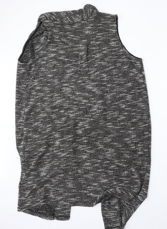 F&F Womens Grey Round Neck Polyester Vest Jumper Size 14