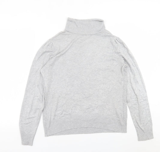 89th & Madison Womens Grey Roll Neck Viscose Pullover Jumper Size M