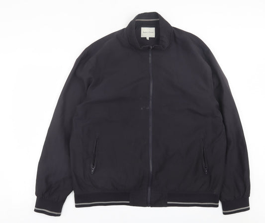 Mens UK Size XL Aspen & Court Black Bomber Jacket