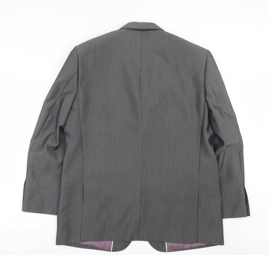 Aspen & Court Mens Grey Polyester Jacket Suit Jacket Size 40