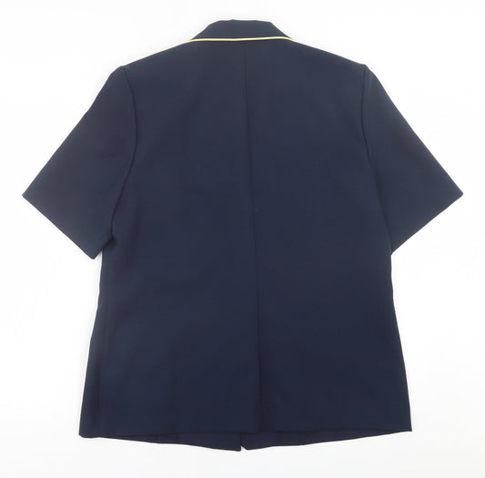 Classics Womens Blue Jacket Blazer Size 16 Button