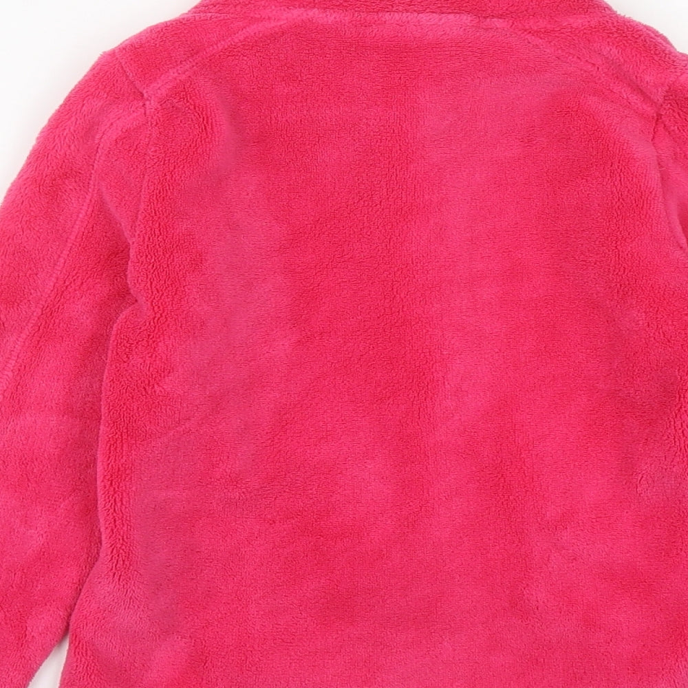 IUPILU Girls Pink Polyester Full Zip Sweatshirt Size 6 Years Zip