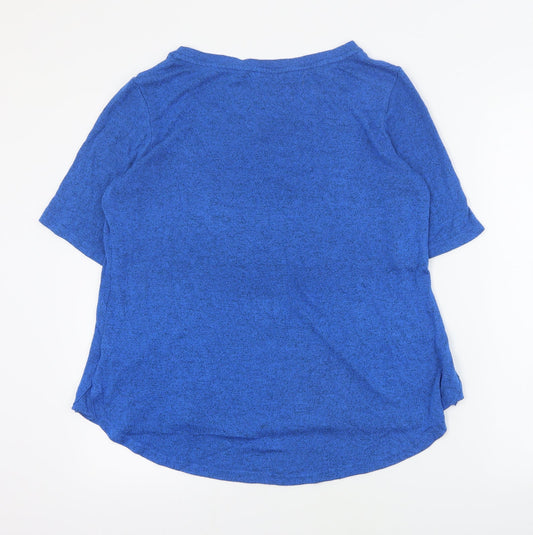 Womens UK Size M H by Halston Blue Pullover Jumper