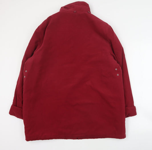 Classics Womens Red Pea Coat Coat Size 18 Zip
