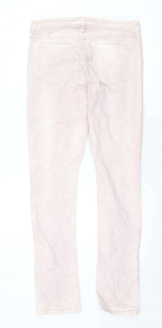 Gap Womens Pink Cotton Skinny Jeans Size 8 L33 in Regular Zip