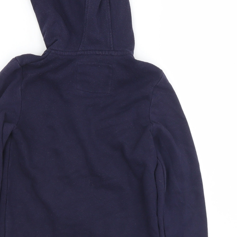 YD Boys Blue Cotton Full Zip Hoodie Size 7-8 Years Zip