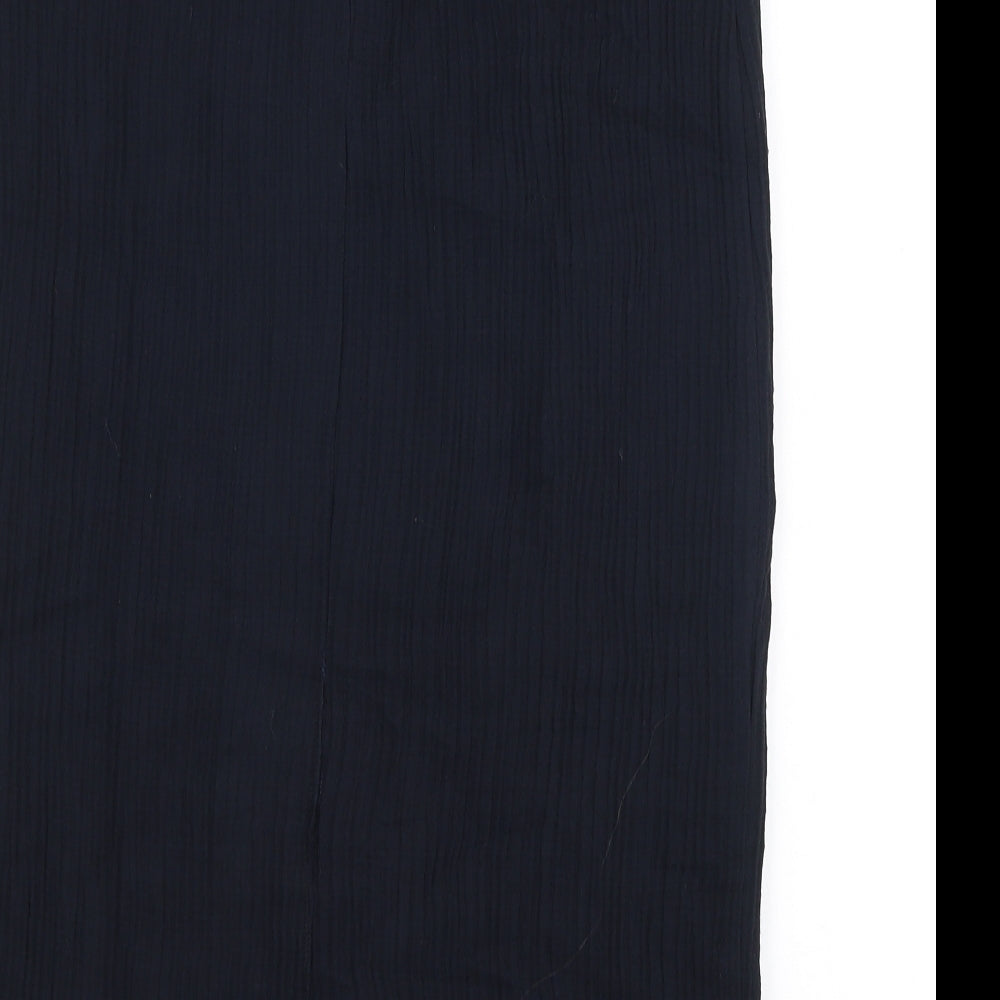 CARACTERE Womens Blue Viscose Straight & Pencil Skirt Size 10 Zip