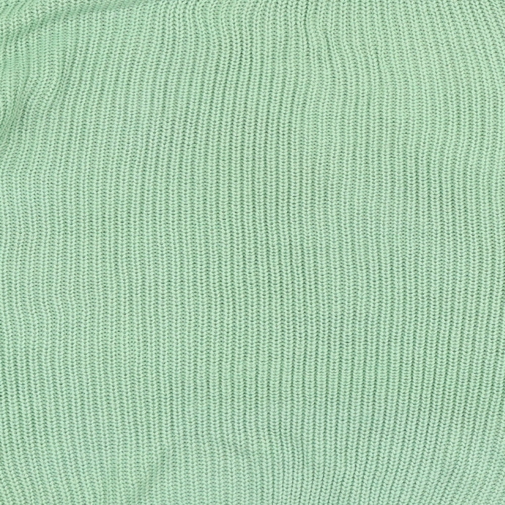 George Womens Green Boat Neck Acrylic Pullover Jumper Size L
