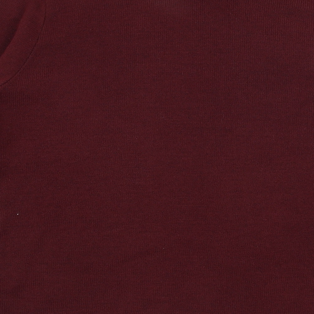 Womens UK Size S Me Red Cardigan Jumper