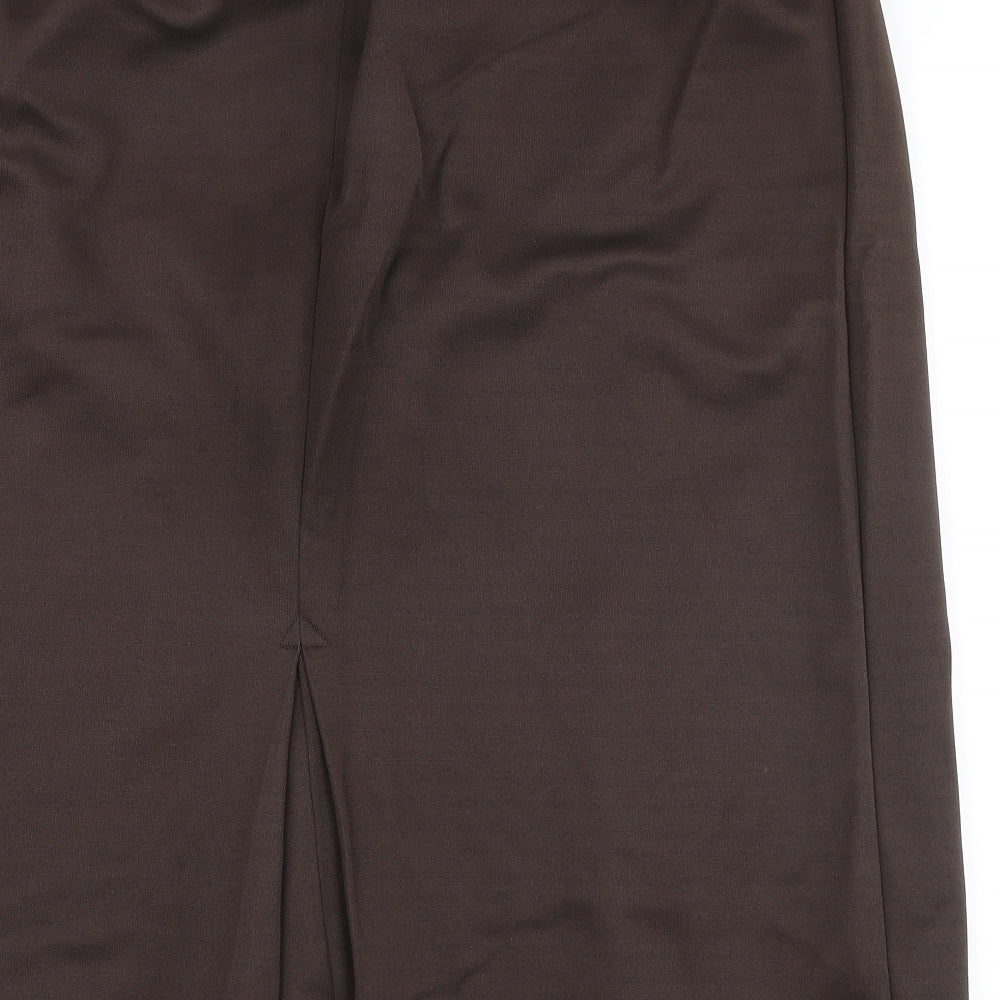Club 60 Womens Brown Polyester A-Line Skirt Size 32 in