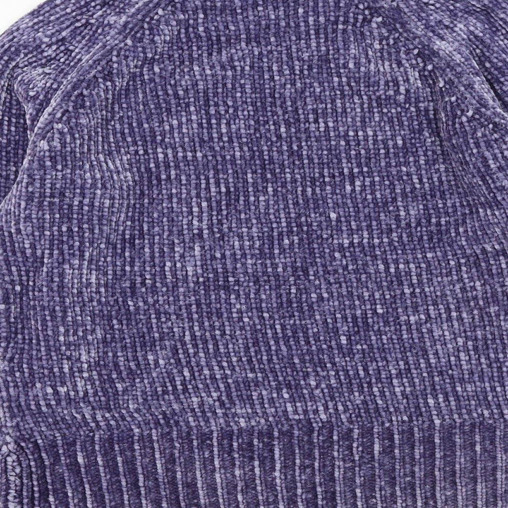 George Womens Blue Round Neck Polyester Pullover Jumper Size 8