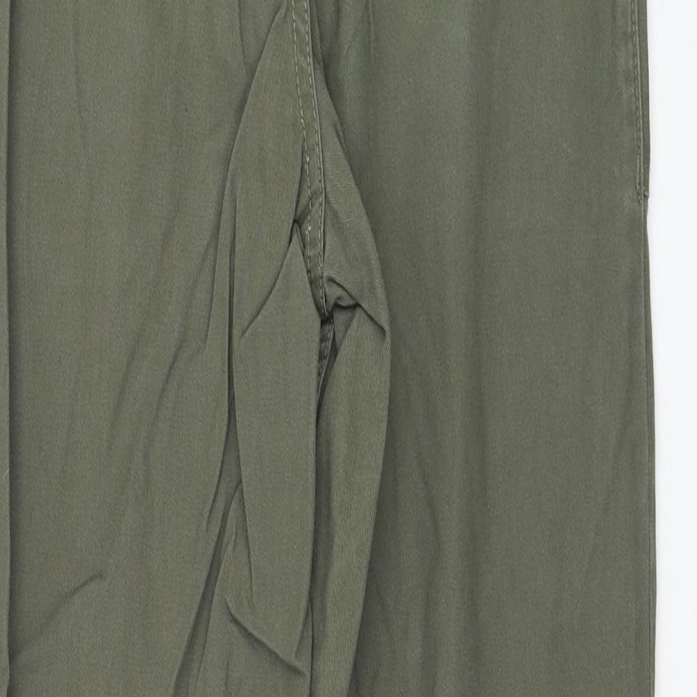 New Look Womens Green Cotton Straight Jeans Size 8 L28 in Regular Zip