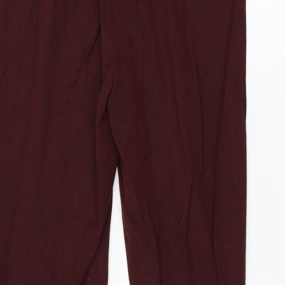 Womens UK Size 10 NEXT Regular Fit Red Trousers