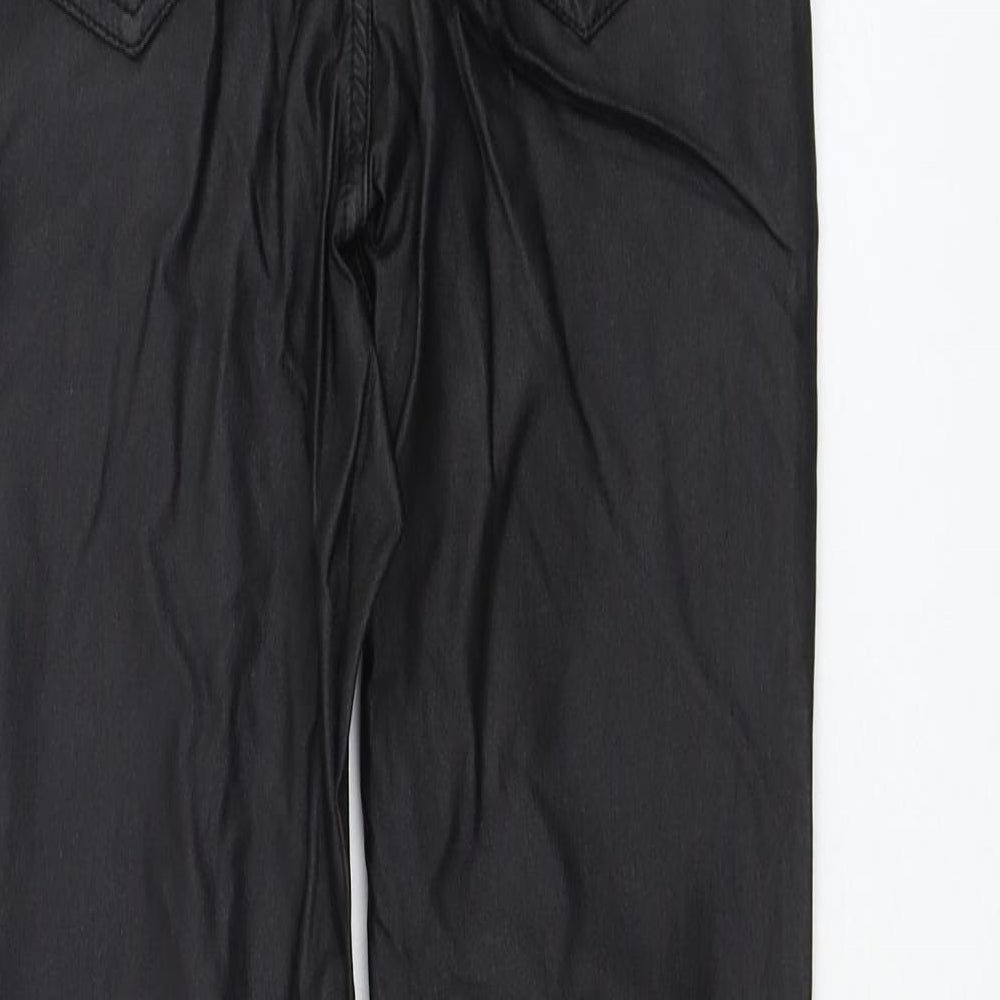 Primark Womens Black Viscose Trousers Size 10 L29 in Regular Zip