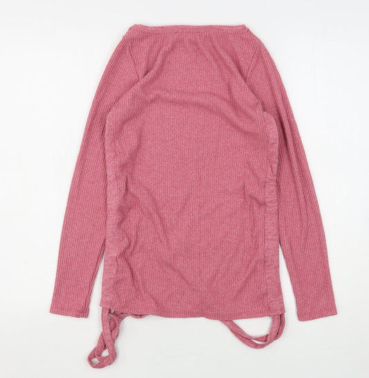 George Womens Pink Round Neck Viscose Pullover Jumper Size S