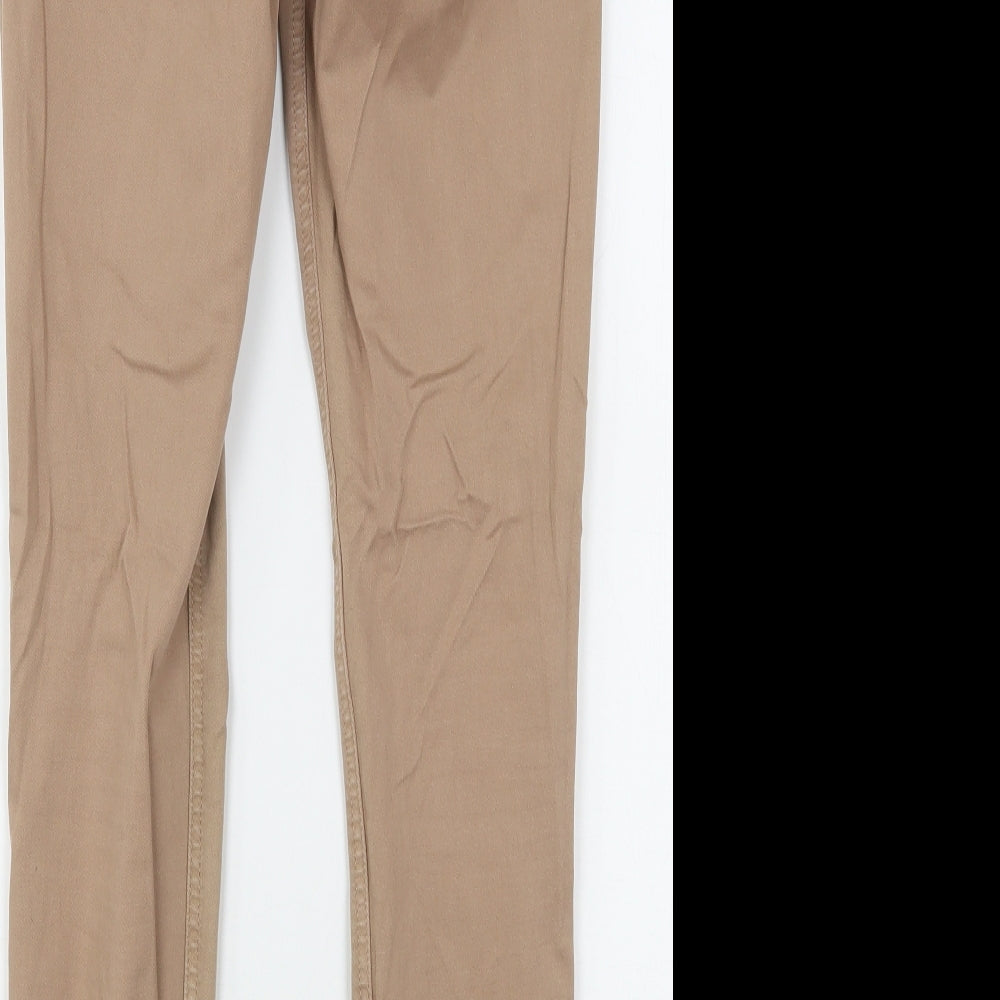 Iconic Womens Beige Cotton Skinny Jeans Size 30 in L28 in Regular