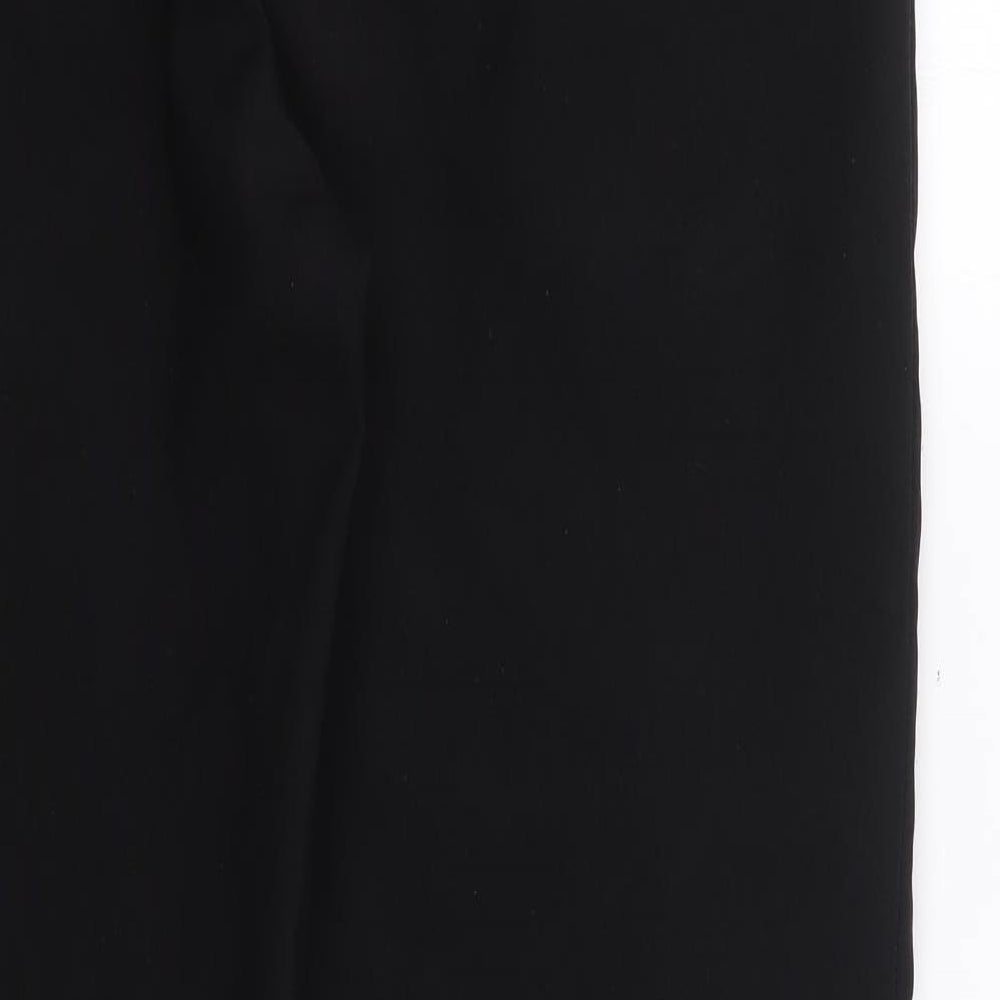 Matalan Mens Black Polyester Trousers Size 32 in L29 in Regular Zip